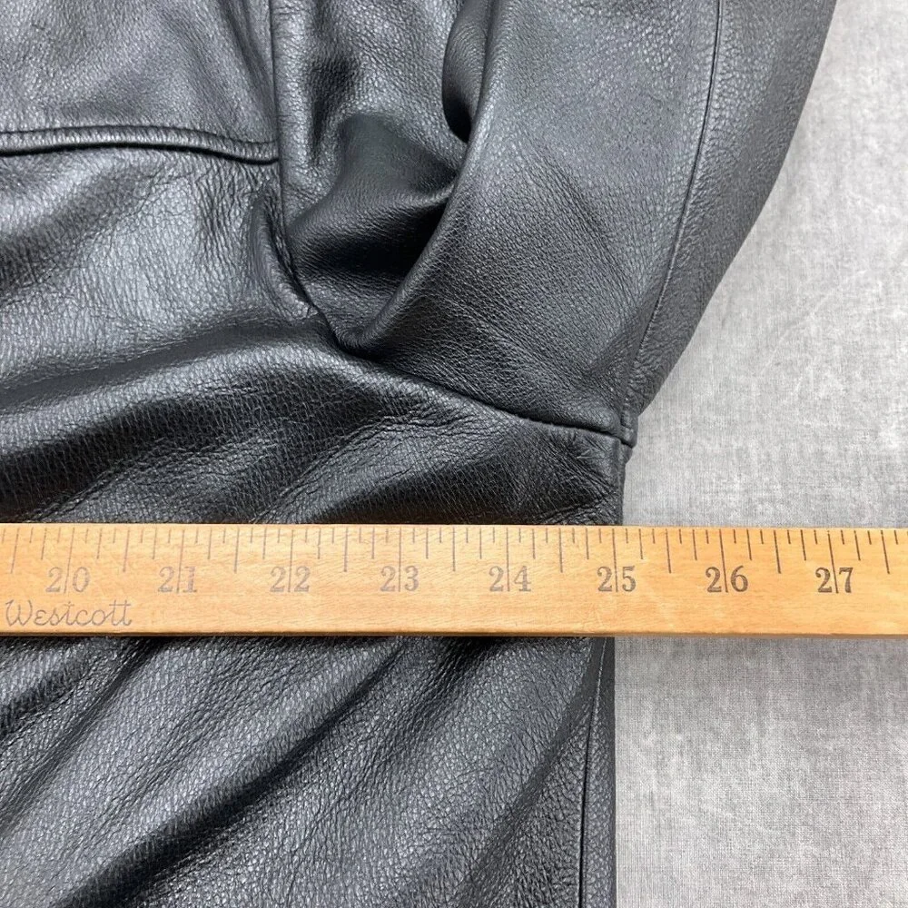 Wilsons M. Julian Jacket Men Large 48 Black Leather Zip Thinsulate Ultra 90s VTG
